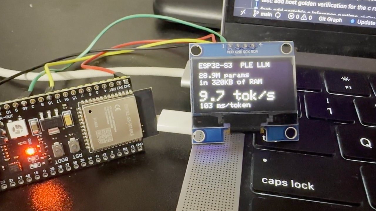 Языковую модель на 28,9 млн параметров запустили на микроконтроллере ESP32-S3 - 1